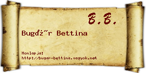 Bugár Bettina névjegykártya