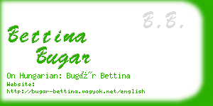 bettina bugar business card